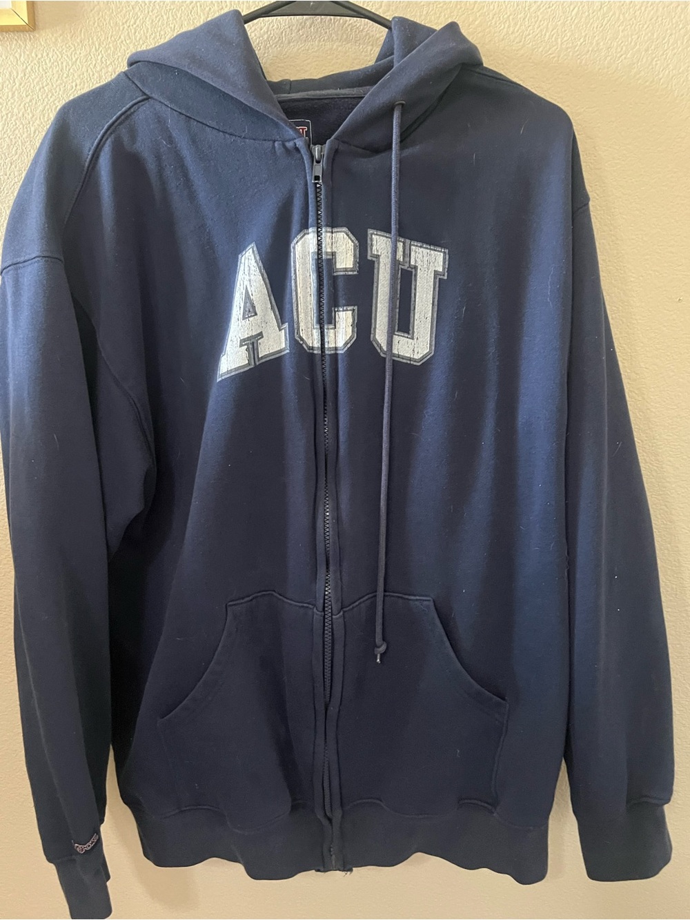 Jansport Navy Full-Zip Hoodie with ACU Chest Letters